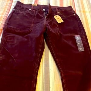 Women’s Brand new burgundy courdory Levi’s
